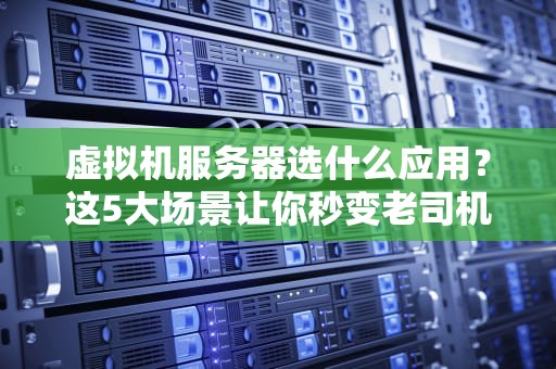 虚拟机服务器选什么应用？这5大场景让你秒变老司机！