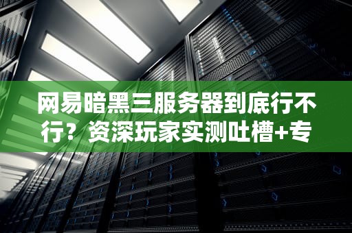 网易暗黑三服务器到底行不行？资深玩家实测吐槽+专业分析！