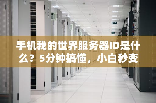手机我的世界服务器ID是什么？5分钟搞懂，小白秒变老司机！