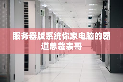 服务器版系统你家电脑的霸道总裁表哥