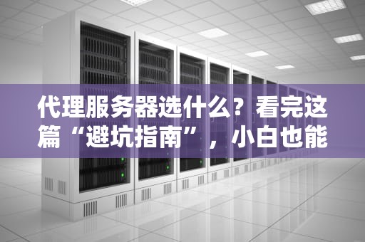 代理服务器选什么？看完这篇“避坑指南”，小白也能变大神！