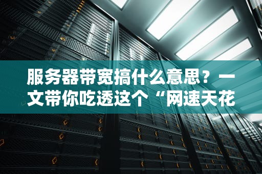 服务器带宽搞什么意思？一文带你吃透这个“网速天花板”！