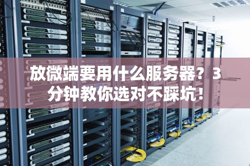 放微端要用什么服务器？3分钟教你选对不踩坑！