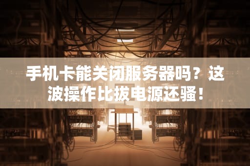 手机卡能关闭服务器吗？这波操作比拔电源还骚！