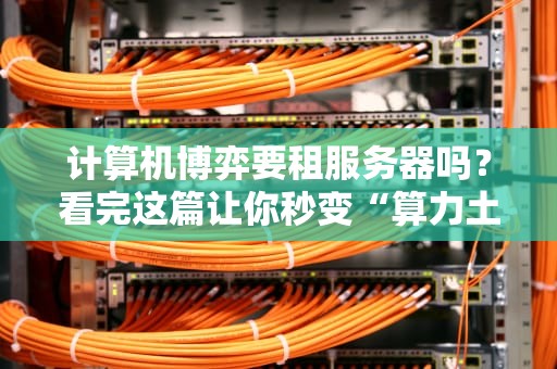 计算机博弈要租服务器吗？看完这篇让你秒变“算力土豪”！