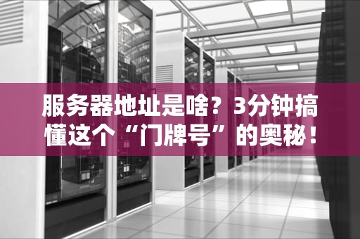 服务器地址是啥？3分钟搞懂这个“门牌号”的奥秘！