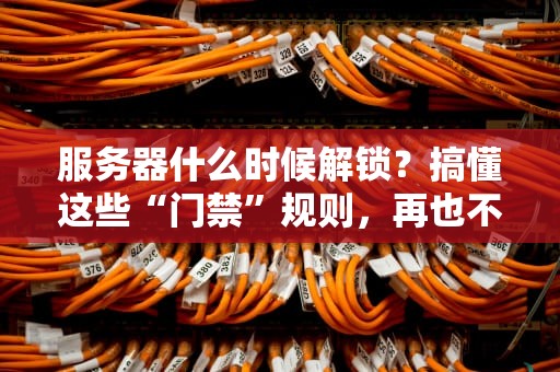 服务器什么时候解锁？搞懂这些“门禁”规则，再也不当机房门外汉！