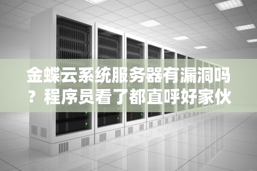 金蝶云系统服务器有漏洞吗？程序员看了都直呼好家伙！