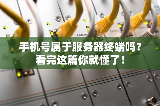 手机号属于服务器终端吗？看完这篇你就懂了！