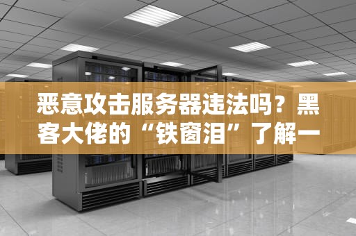 恶意攻击服务器违法吗？黑客大佬的“铁窗泪”了解一下！