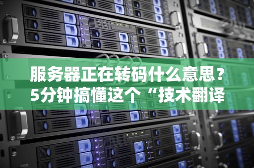 服务器正在转码什么意思？5分钟搞懂这个“技术翻译官”的日常！