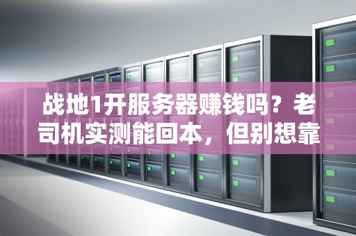 战地1开服务器赚钱吗？老司机实测能回本，但别想靠它暴富！