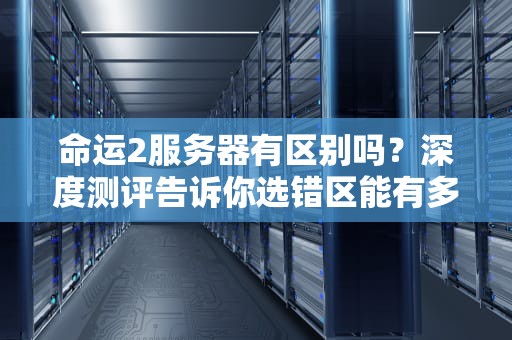 命运2服务器有区别吗？深度测评告诉你选错区能有多惨！