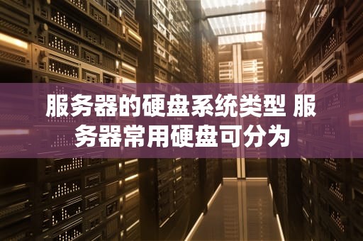 服务器的硬盘系统类型 服务器常用硬盘可分为