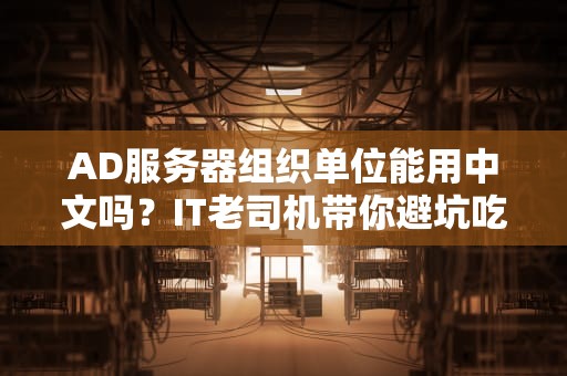 AD服务器组织单位能用中文吗？IT老司机带你避坑吃瓜！