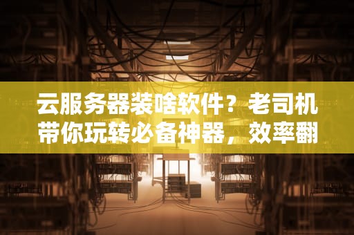 云服务器装啥软件？老司机带你玩转必备神器，效率翻倍不踩坑！
