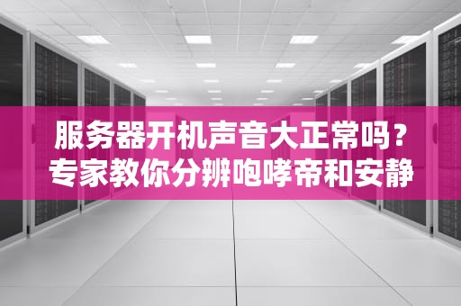 服务器开机声音大正常吗？专家教你分辨咆哮帝和安静美男子