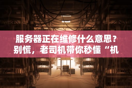 服务器正在维修什么意思？别慌，老司机带你秒懂“机房养生之道”