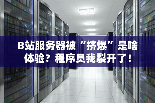 B站服务器被“挤爆”是啥体验？程序员我裂开了！