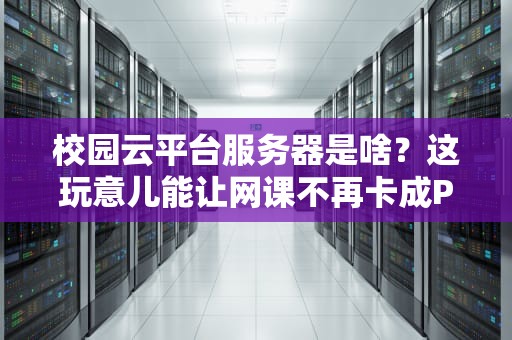 校园云平台服务器是啥？这玩意儿能让网课不再卡成PPT吗？