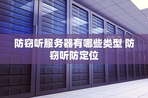 防窃听服务器有哪些类型 防窃听防定位