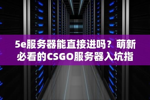 5e服务器能直接进吗？萌新必看的CSGO服务器入坑指南！