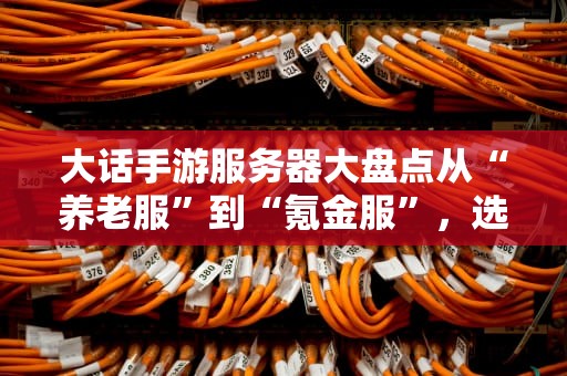 大话手游服务器大盘点从“养老服”到“氪金服”，选对服务器让你少走十年弯路！