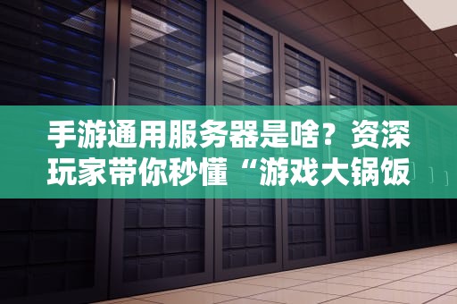 手游通用服务器是啥？资深玩家带你秒懂“游戏大锅饭”的奥妙！