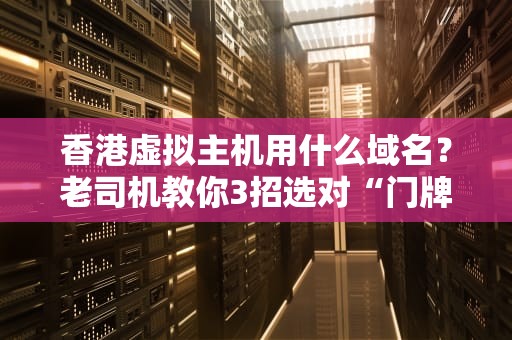 香港虚拟主机用什么域名？老司机教你3招选对“门牌号”！