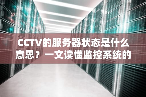 CCTV的服务器状态是什么意思？一文读懂监控系统的“心跳”秘密！