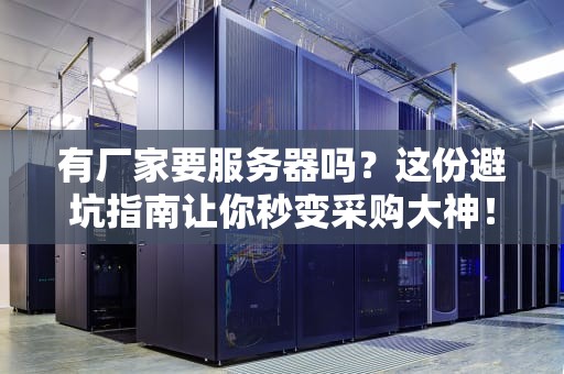 有厂家要服务器吗？这份避坑指南让你秒变采购大神！