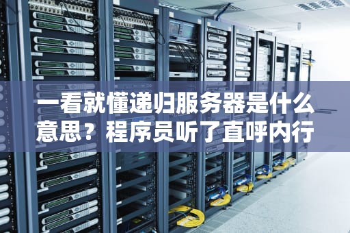 一看就懂递归服务器是什么意思？程序员听了直呼内行！