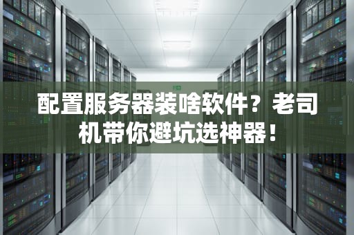 配置服务器装啥软件？老司机带你避坑选神器！