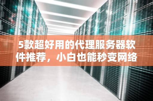 5款超好用的代理服务器软件推荐，小白也能秒变网络大神！