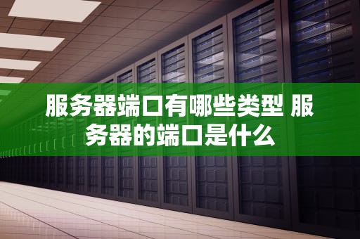 服务器端口有哪些类型 服务器的端口是什么