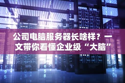 公司电脑服务器长啥样？一文带你看懂企业级“大脑”的硬核配置！