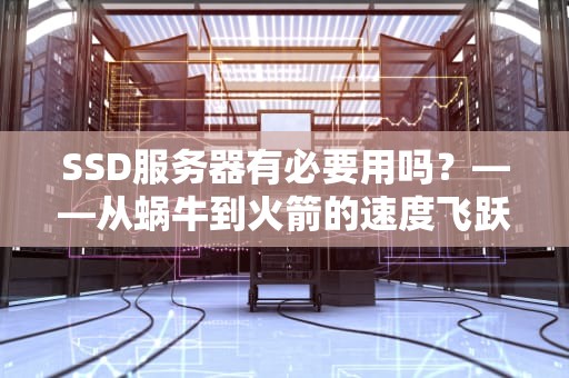 SSD服务器有必要用吗？——从蜗牛到火箭的速度飞跃解析
