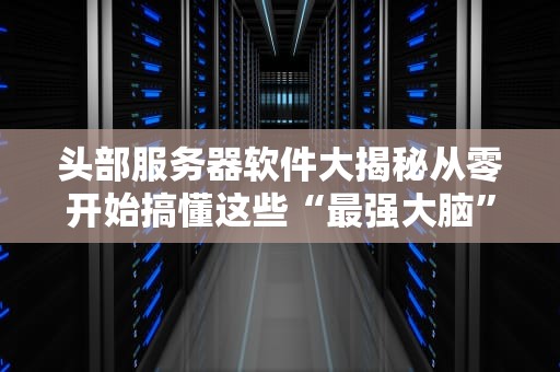 头部服务器软件大揭秘从零开始搞懂这些“最强大脑”