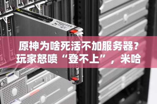 原神为啥死活不加服务器？玩家怒喷“登不上”，米哈游到底在憋啥大招？