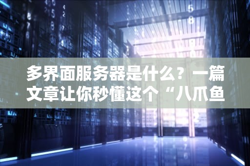 多界面服务器是什么？一篇文章让你秒懂这个“八爪鱼”神器！