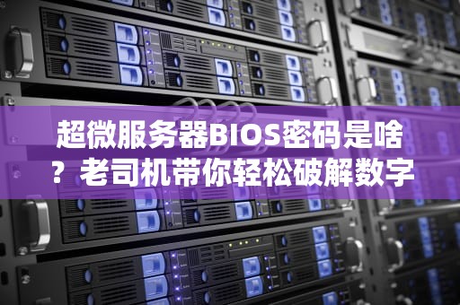 超微服务器BIOS密码是啥？老司机带你轻松破解数字门神！