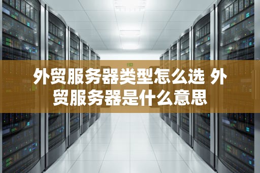 外贸服务器类型怎么选 外贸服务器是什么意思