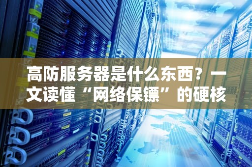 高防服务器是什么东西？一文读懂“网络保镖”的硬核实力！