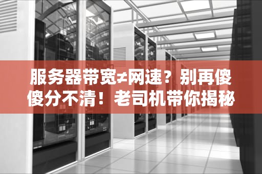 服务器带宽≠网速？别再傻傻分不清！老司机带你揭秘真相