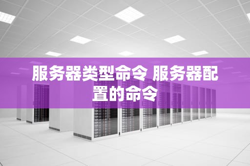 服务器类型命令 服务器配置的命令