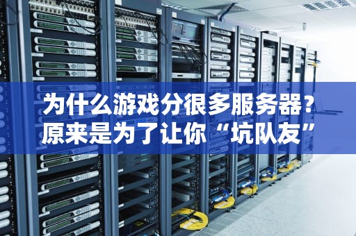 为什么游戏分很多服务器？原来是为了让你“坑队友”更方便！