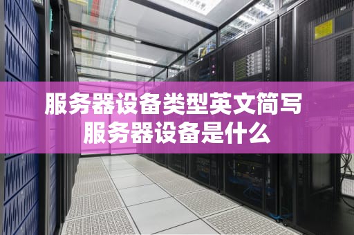 服务器设备类型英文简写 服务器设备是什么