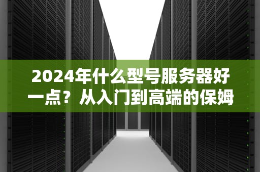 2024年什么型号服务器好一点？从入门到高端的保姆级避坑指南！