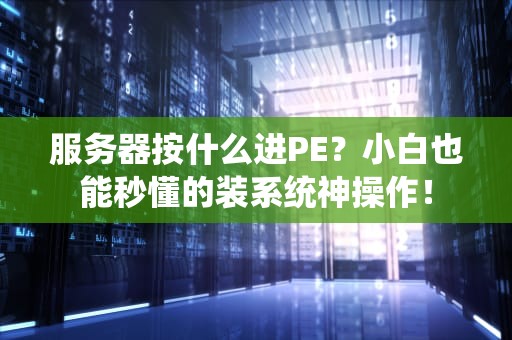 服务器按什么进PE？小白也能秒懂的装系统神操作！