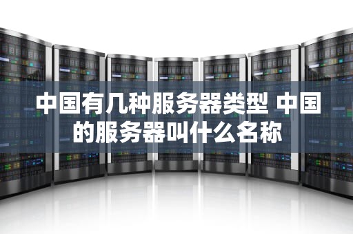 中国有几种服务器类型 中国的服务器叫什么名称